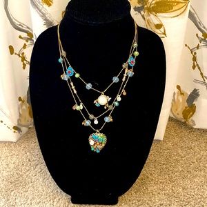 Betsey Johnson 3-tier necklace